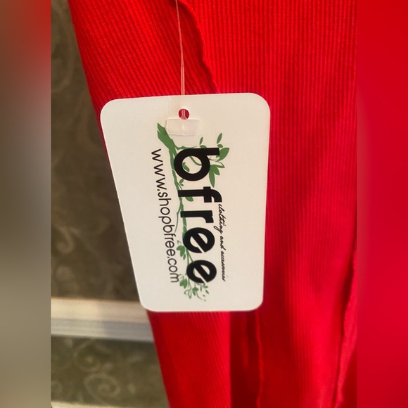 Free People Red Fitted Long Sleeve - Picture 5 of 5